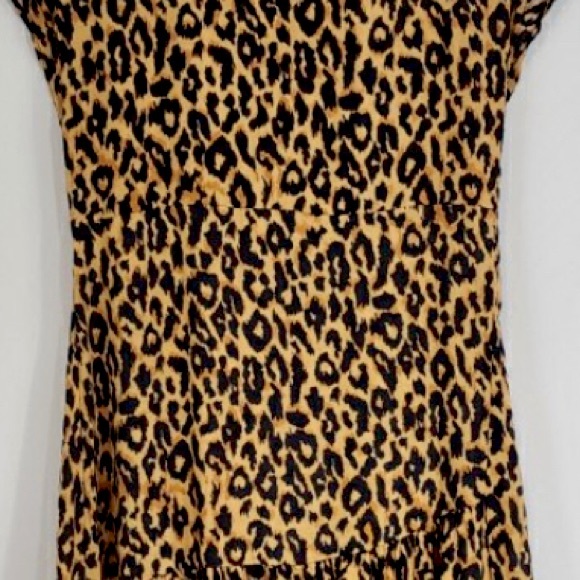 Zara Leopard Print Boho Maxi Dress Sz. Small NWT - Picture 4 of 12